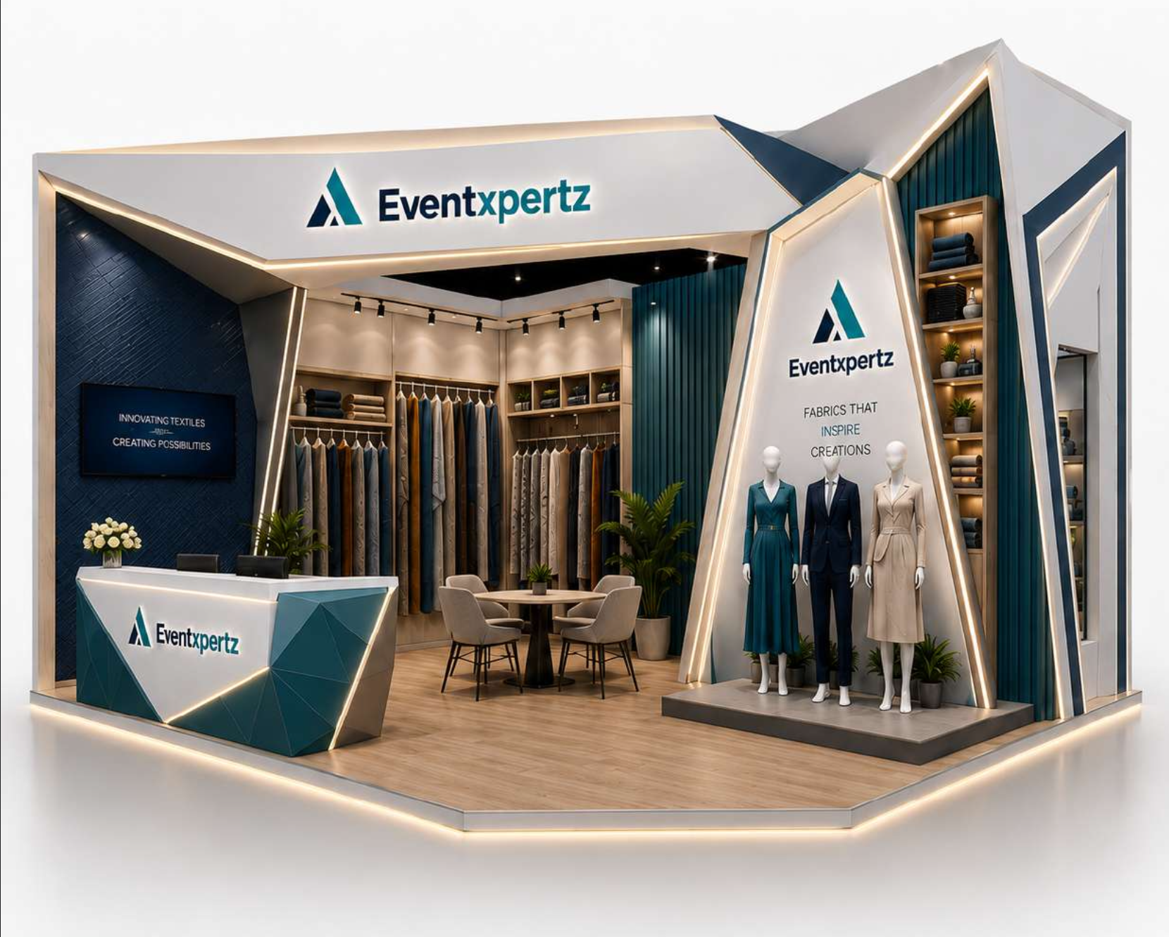 EventXpertz complete stall with lighting